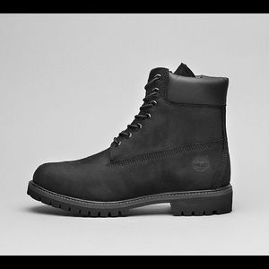 All black Timberland boots